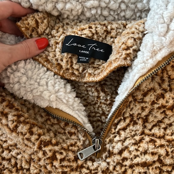 Half Zip Fuzzy Sweater - Picture 2 of 3